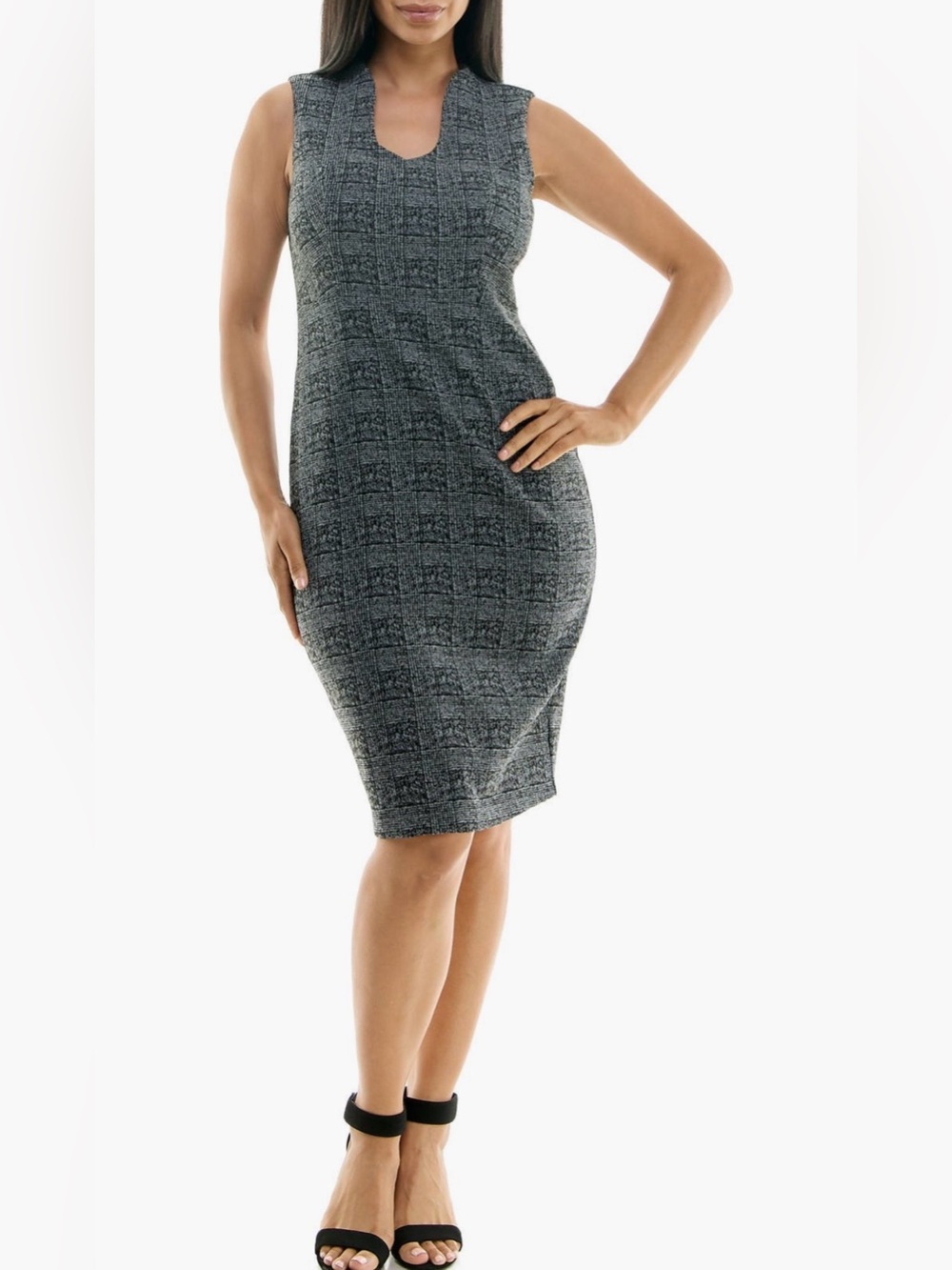 Nina Leonard U Neck Shift Dress, size Large
